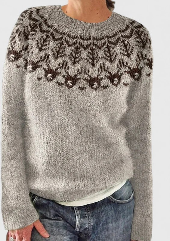 Women's Fair Isle Crew Neck Sweater