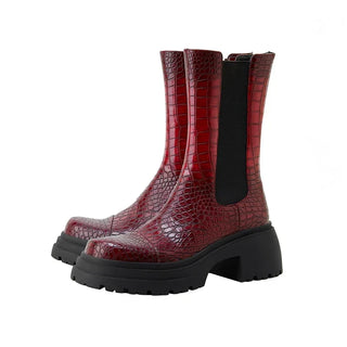 Women's Elastic Pull-On Lug Sole Boots
