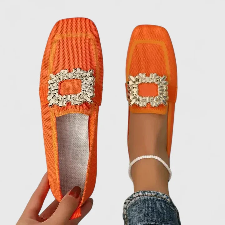 Women's Square Toe Strap Loafers