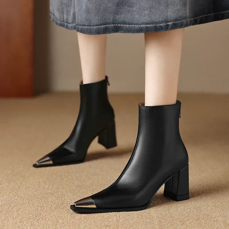 Women's Pointed Toe Heeled Ankle Boots
