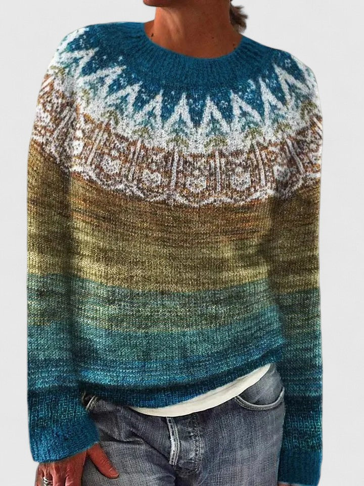 Women's Fair Isle Crew Neck Sweater