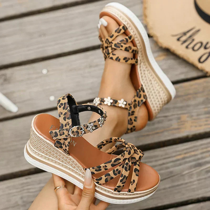 Solene™| Leopard Platform Sandals