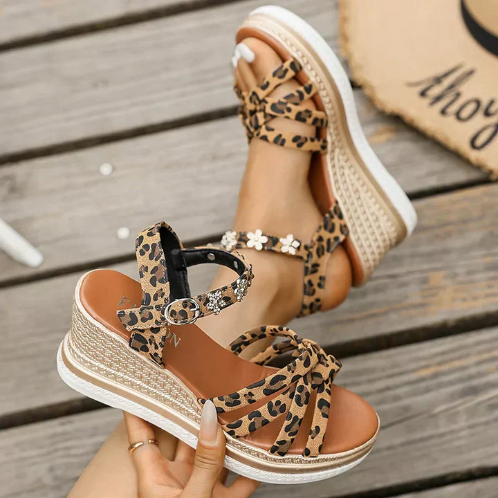Solene™| Leopard Platform Sandals