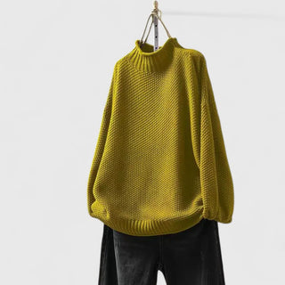 Women's Textured Mock Neck Sweater