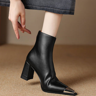 Women's Pointed Toe Heeled Ankle Boots