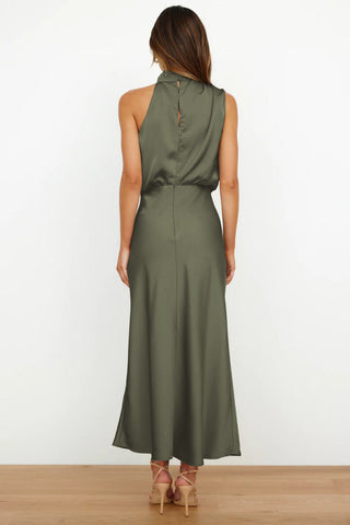 Women's Halter Neck Evening Maxi Dress