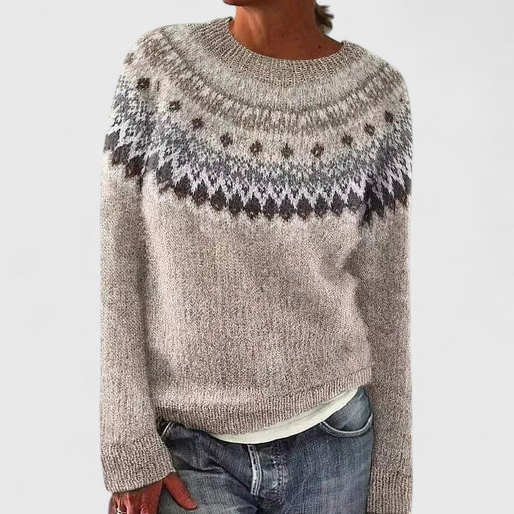 Women's Fair Isle Crew Neck Sweater
