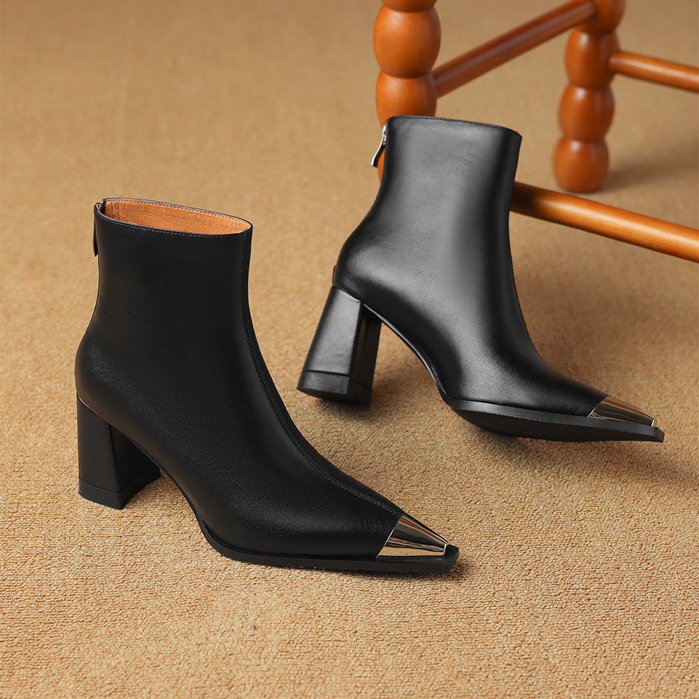Women's Pointed Toe Heeled Ankle Boots