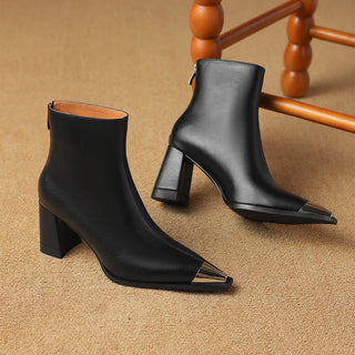 Women's Pointed Toe Heeled Ankle Boots