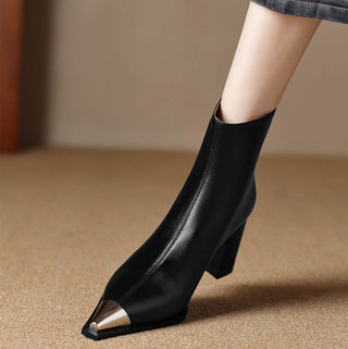 Women's Pointed Toe Heeled Ankle Boots