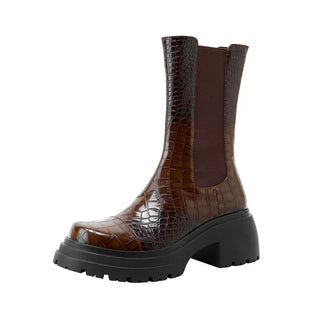 Women's Elastic Pull-On Lug Sole Boots