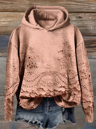 Women's Floral Embroidered Hoodie