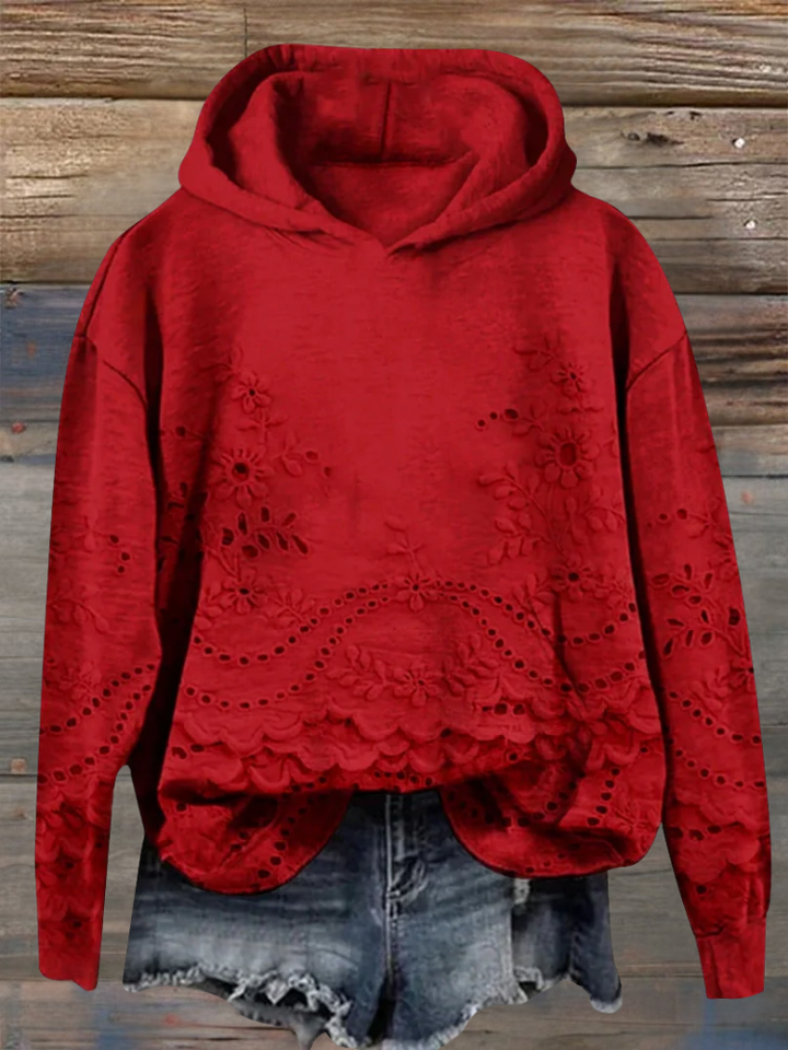 Women's Floral Embroidered Hoodie
