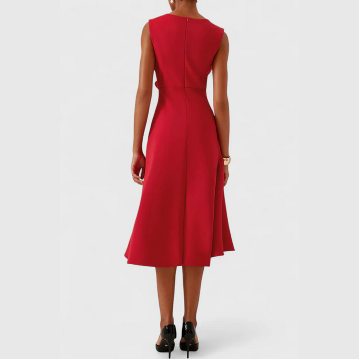Women's Ruffle Hem Wrap Midi Dress