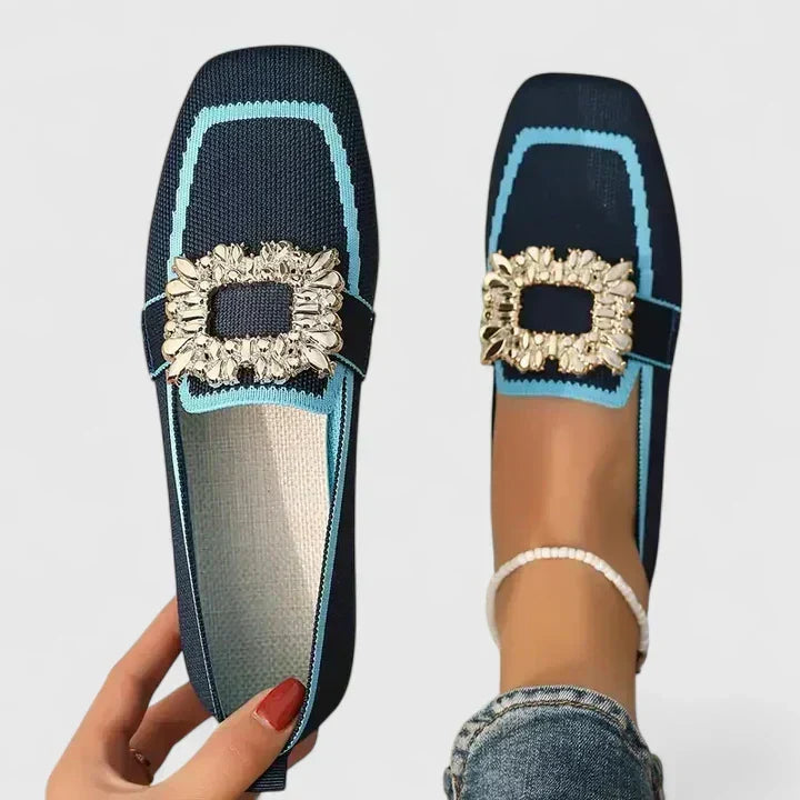 Women's Square Toe Strap Loafers