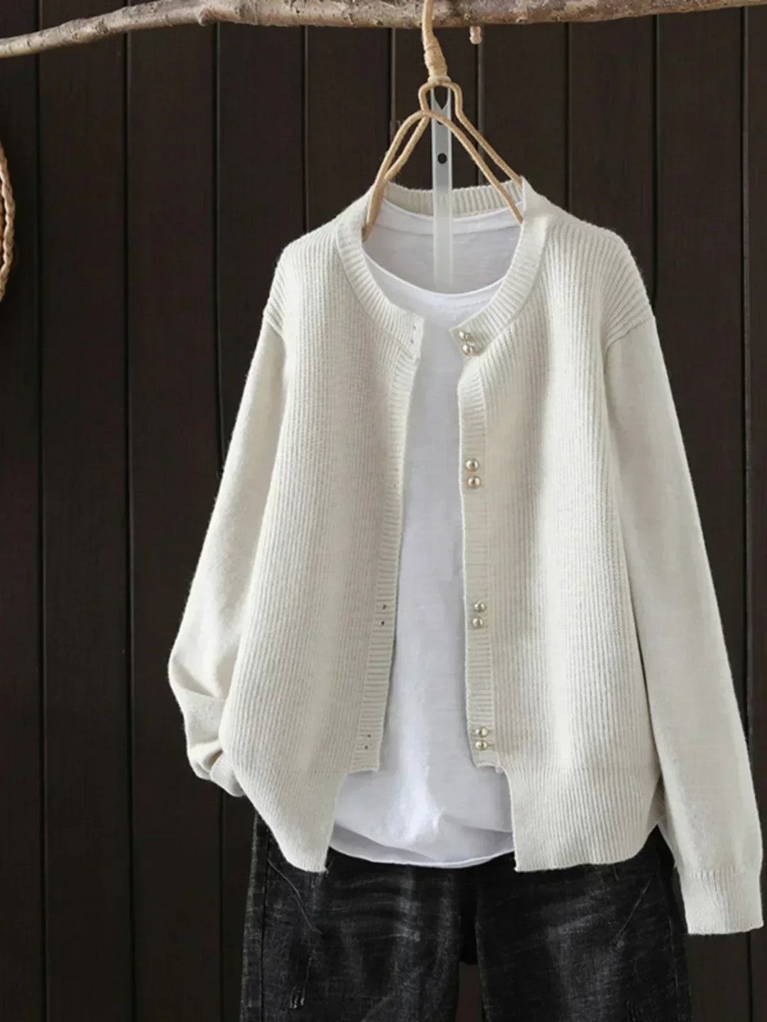 Women's Button Front Ribbed Sweater