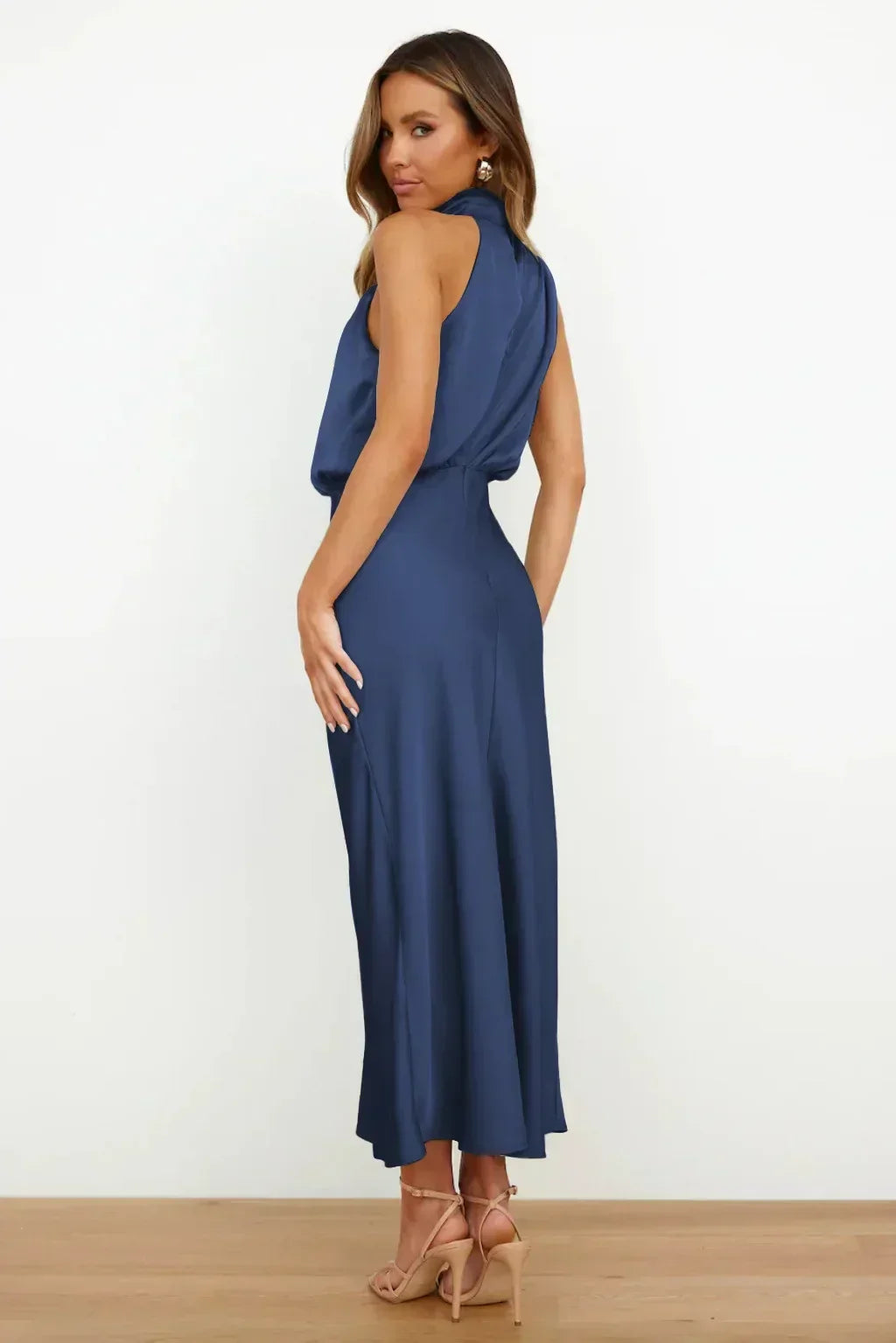 Women's Halter Neck Evening Maxi Dress