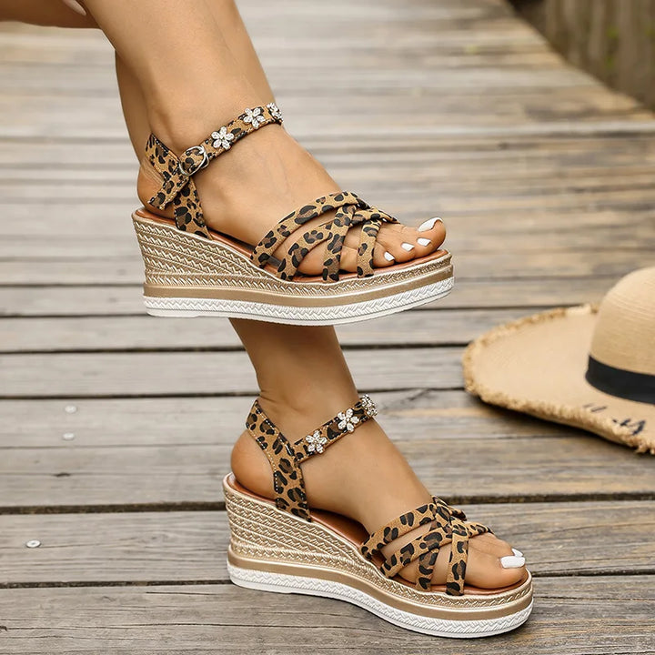 Solene™| Leopard Platform Sandals