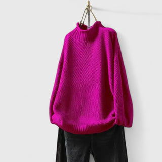Women's Textured Mock Neck Sweater
