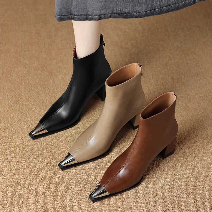 Women's Pointed Toe Heeled Ankle Boots