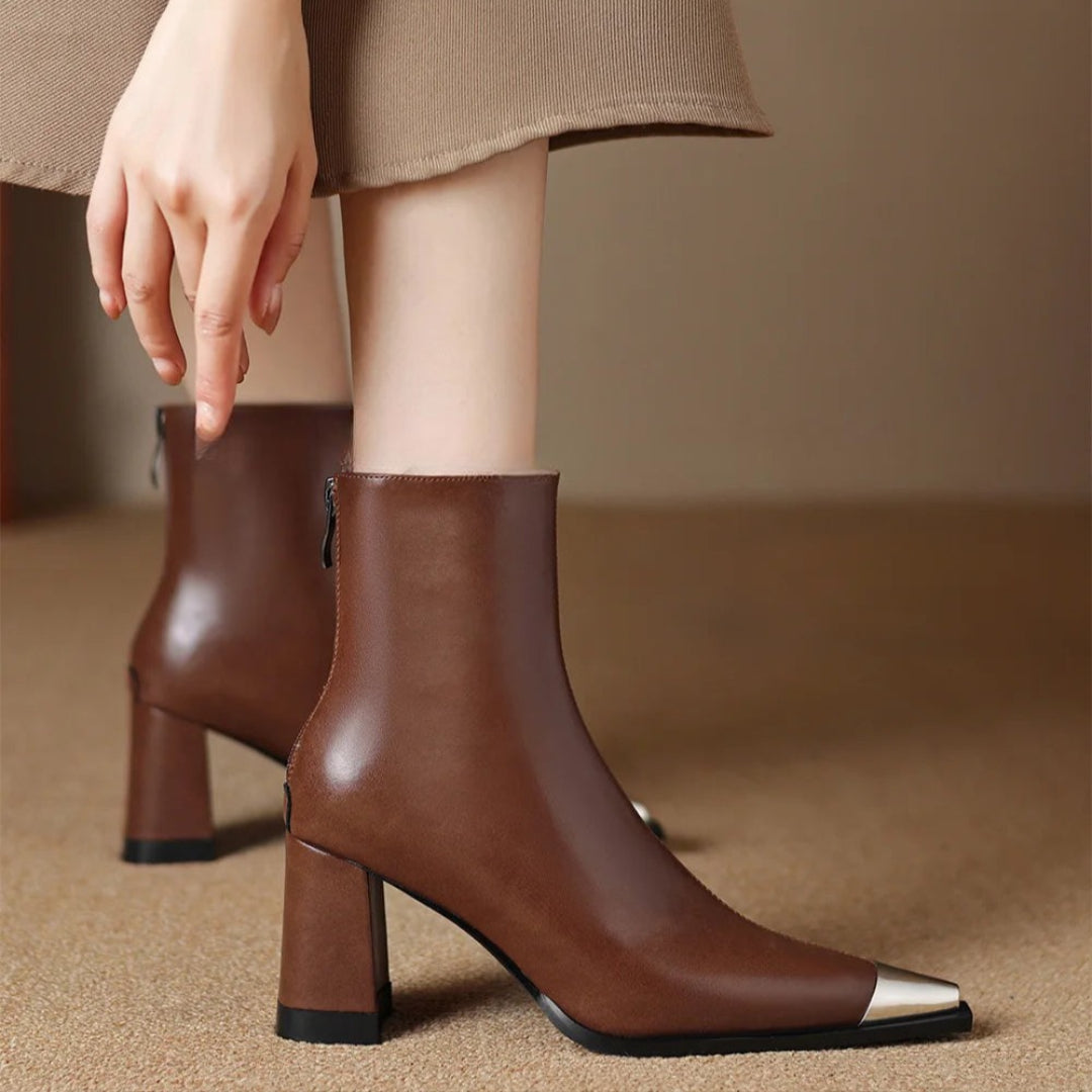 Women's Pointed Toe Heeled Ankle Boots