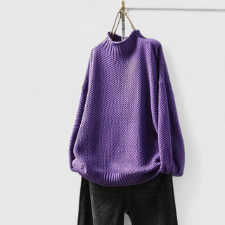 Women's Textured Mock Neck Sweater