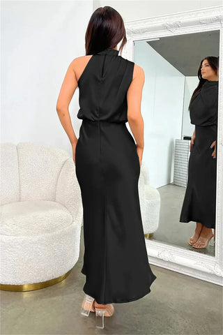 Women's Halter Neck Evening Maxi Dress