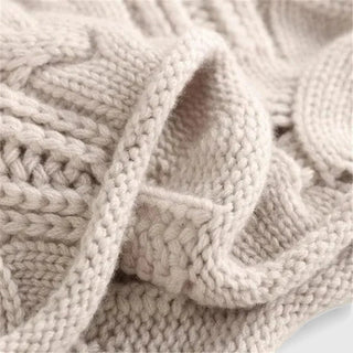 Women's Cable Knit Roll Neck Sweater