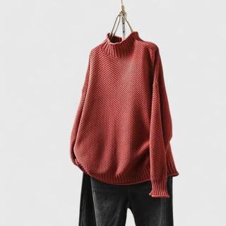 Women's Textured Mock Neck Sweater