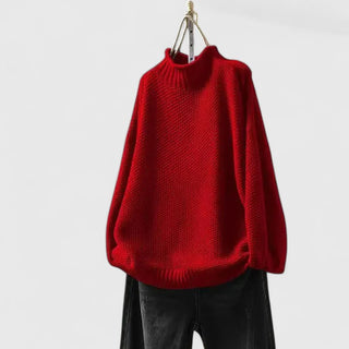Women's Textured Mock Neck Sweater