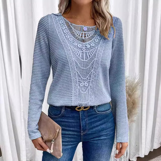 Women's Textured Crochet Sweater