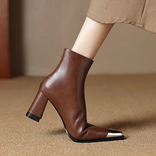 Women's Pointed Toe Heeled Ankle Boots