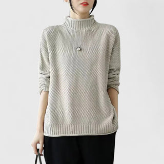 Women's Textured Mock Neck Sweater