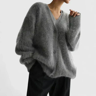 Women's Brushed Soft-Knit V-Neck Cardigan