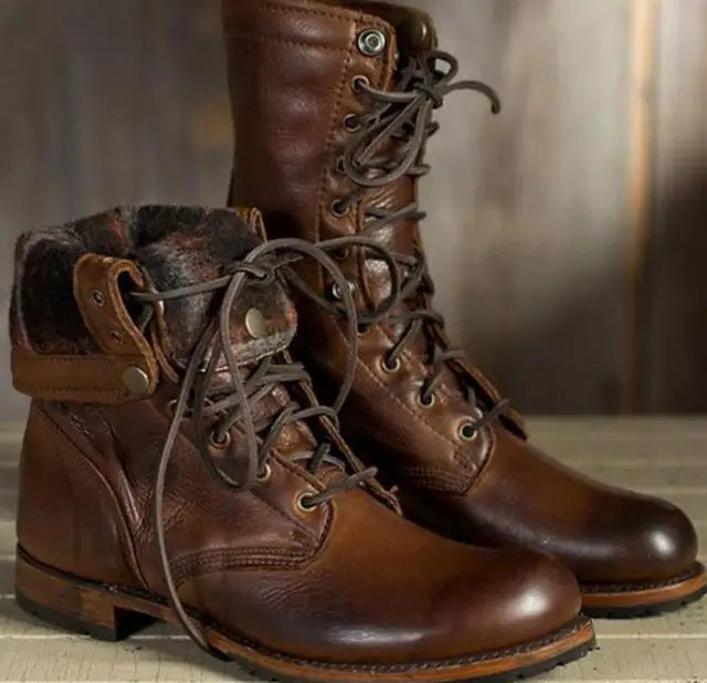 Women's Lace-Up Mid-Calf Boots