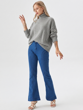 Women's Oversized Turtleneck Pullover Sweater