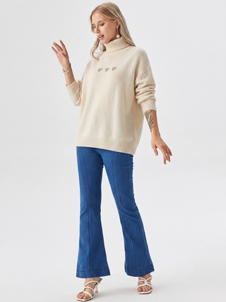 Women's Oversized Turtleneck Pullover Sweater