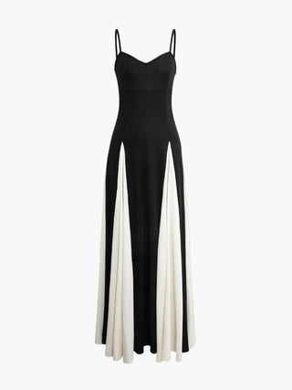 Women's Contrast Panel Maxi Dress