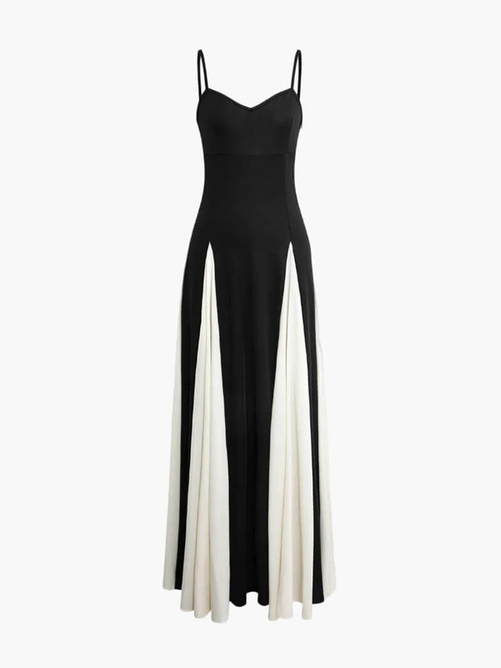 Women's Contrast Panel Maxi Dress