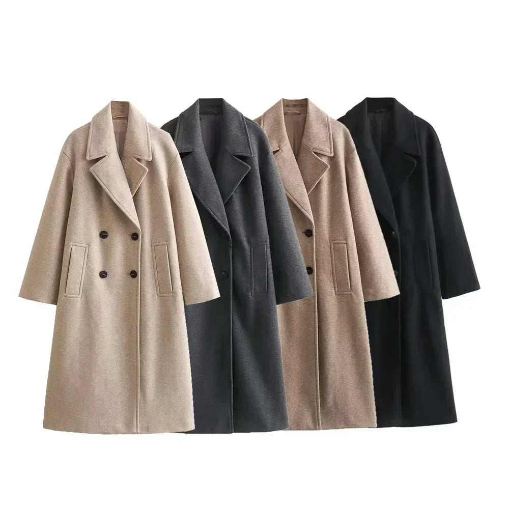 Women's Elegant Wrap Longline Coat
