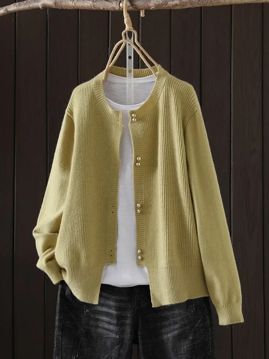 Women's Button Front Ribbed Sweater