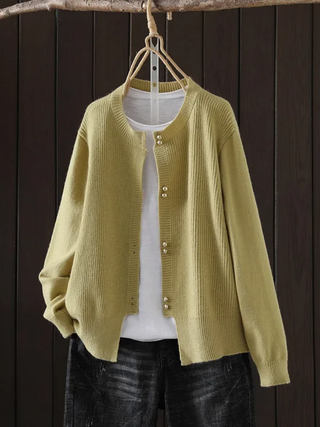Women's Button Front Ribbed Sweater