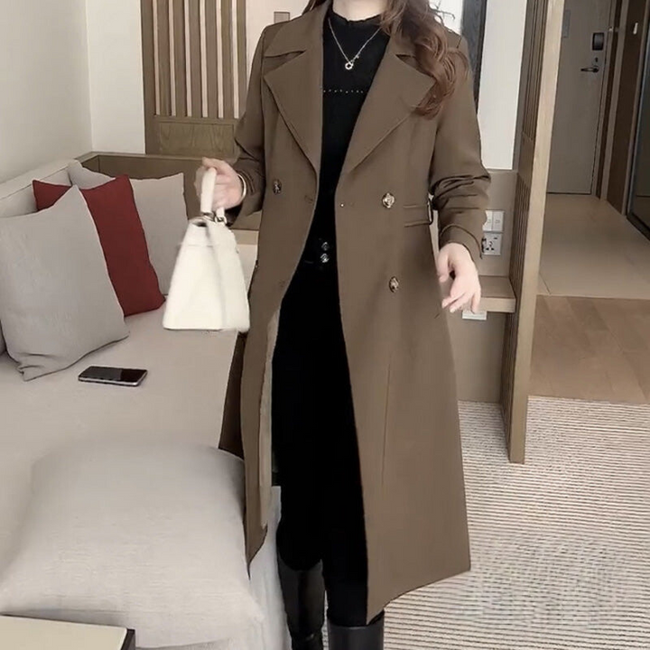 Women's Sophisticated Belted Trench Coat