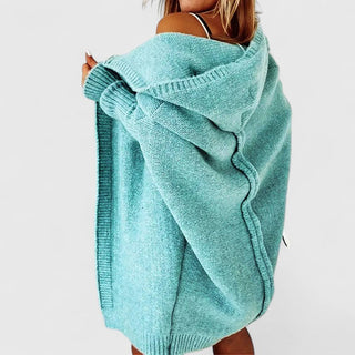 Women's Oversized Hooded Longline Cardigan