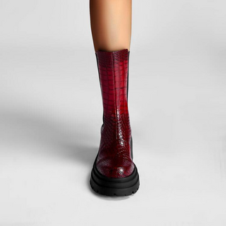 Women's Elastic Pull-On Lug Sole Boots