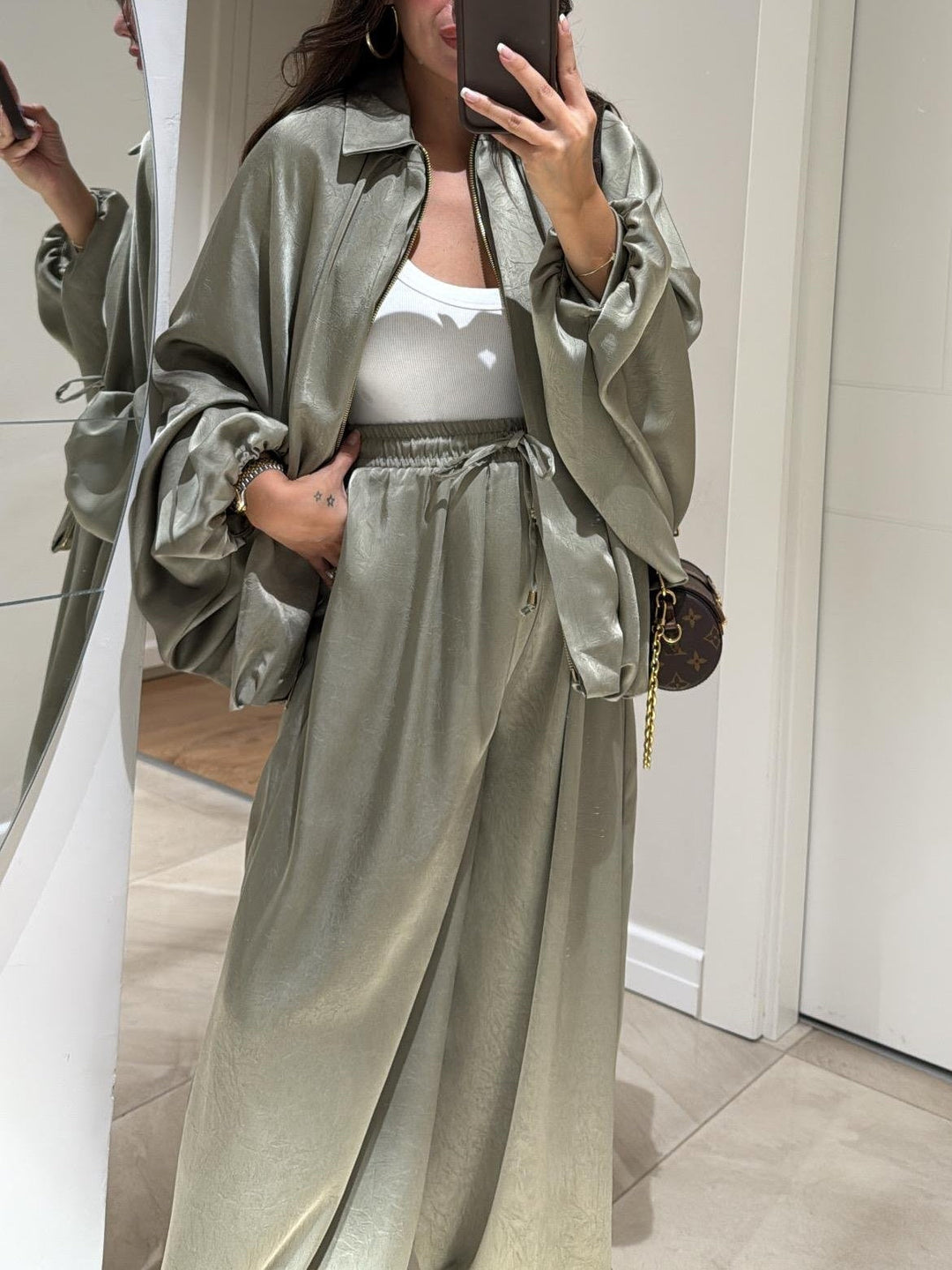 Women's Jacket & Drawstring Pants Set