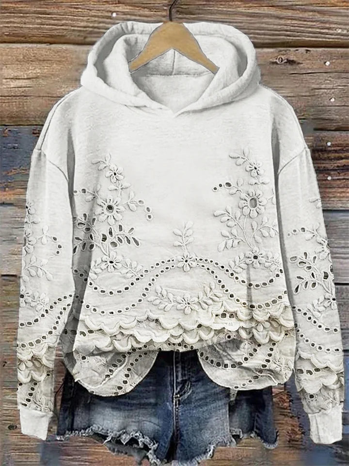 Women's Floral Embroidered Hoodie