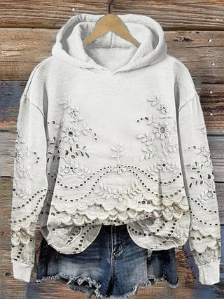 Women's Floral Embroidered Hoodie