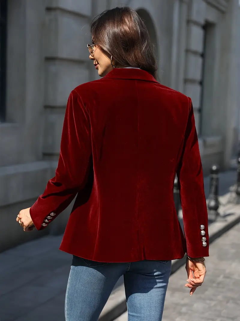 Women's Elegant Velvet Blazer