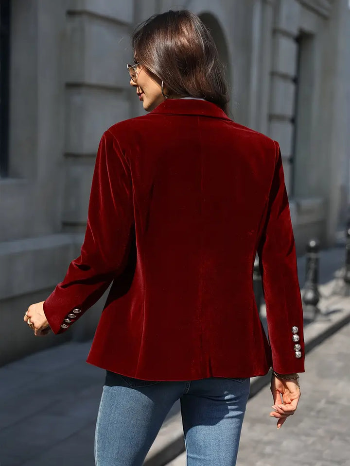 Women's Elegant Velvet Blazer
